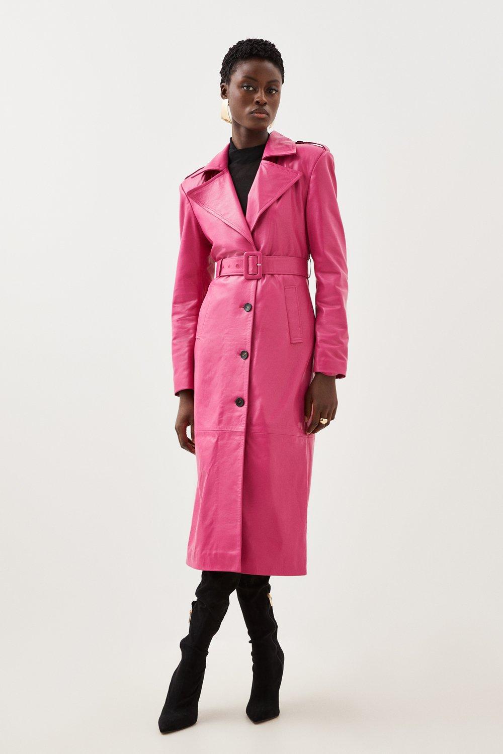 Hot pink duster coat best sale